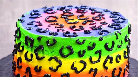 rainbow cheetah cake recipe.